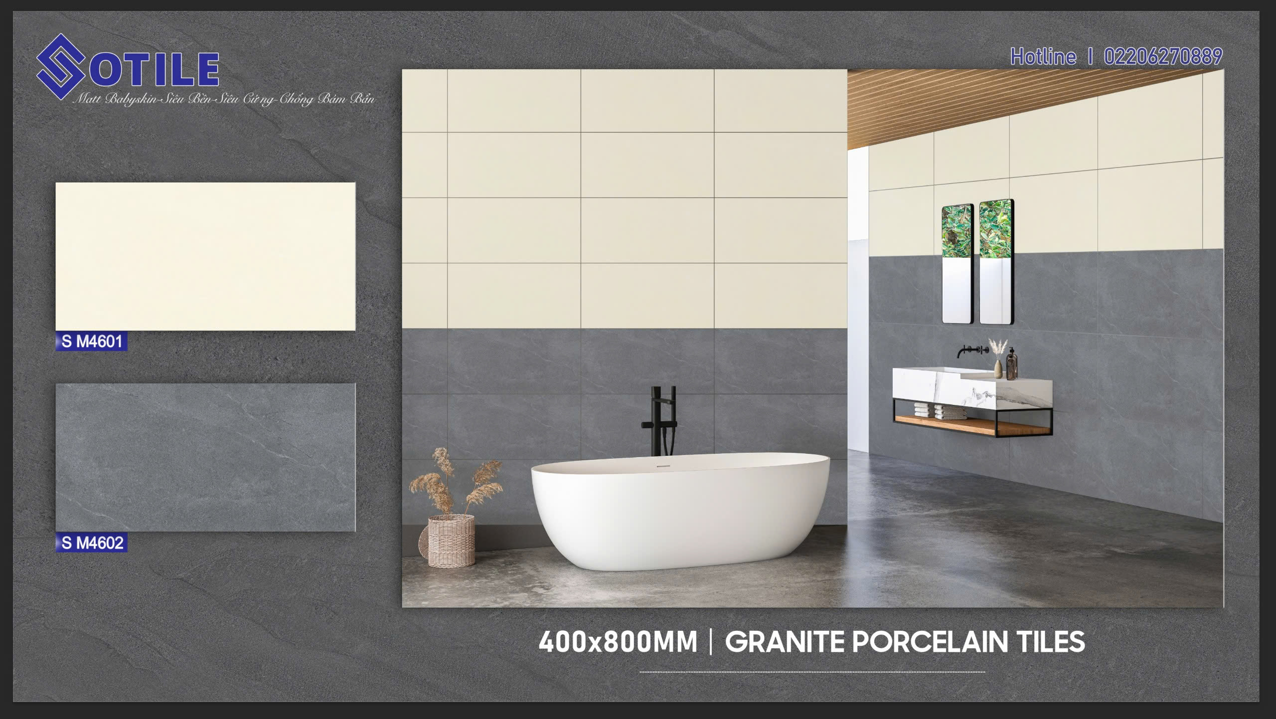 Gạch Ốp Tường 40x80 Vân Đá Cẩm Thạch Cao Cấp - Mã TH-004