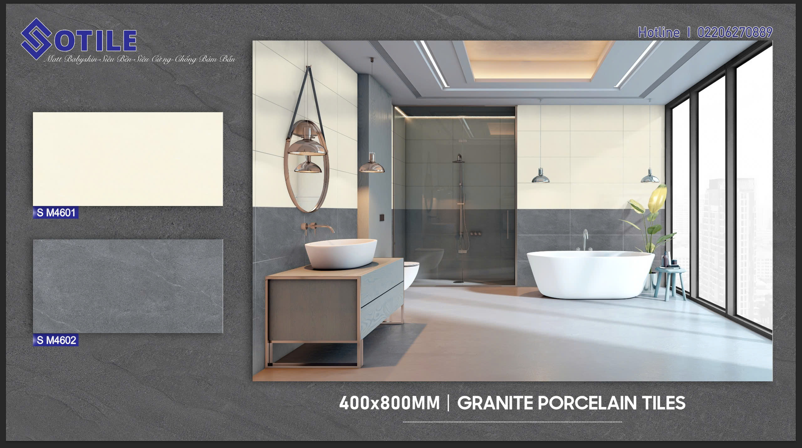 Gạch Ốp Tường 40x80 Vân Đá Cẩm Thạch Cao Cấp - Mã TH-005