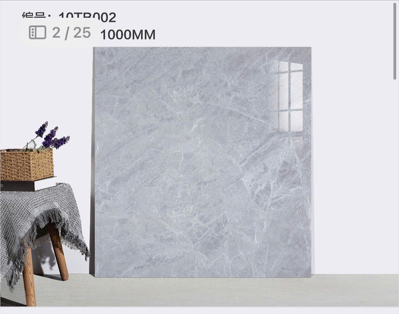 Gạch Lát Nền Khổ Lớn 100x100 Vân Đá Cẩm Thạch Cao Cấp - Mã TH-100